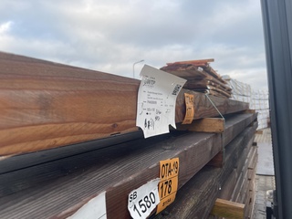 Ca. 3x Douglas balken fijnbezaagd , 100x100mm, lengte 400cm